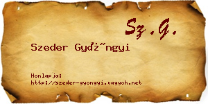 Szeder Gyöngyi névjegykártya