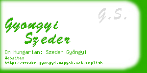 gyongyi szeder business card